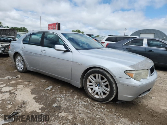 2003 BMW 7 Series 745i z VIN WBAGL63443DP63432, wystawiony jako Copart lot #60335925 z przebiegiem Nie podano mil oraz Szkoda całkowita • Salvage title. Historia ofert i sprzedaży dostępna na DreamBid. Obrazek 4.