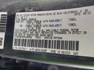 2021 Toyota Tacoma 4WD SR5 with VIN 3TMDZ5BN2MM108586, listed as a IAAI auction lot 41604953 with 65,422 mi miles. Bid and sale history available at carsss.com. Image 9.