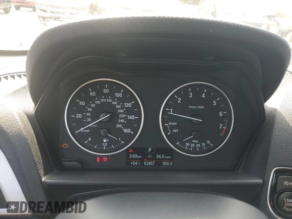 2015 BMW 2 Series 228i xDrive with VIN WBA1F7C57FV367618, listed as a Copart auction lot 49160985 with 63,457 mi miles and Salvage Title. Bid and sale history available at carsss.com. Image 9.