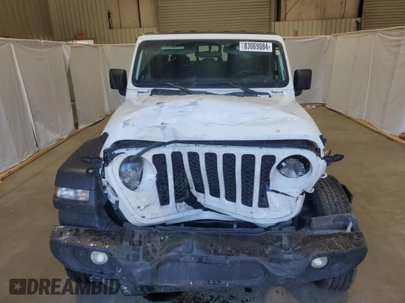 2022 Jeep Gladiator Sport S with VIN 1C6JJTAG9NL176055, listed as a Copart auction lot 83069084 with 53,752 mi miles and Salvage title. Bid and sale history available at DreamBid. Image 5.