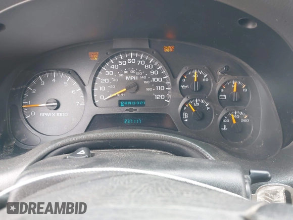 2003 Chevrolet TrailBlazer LTZ with VIN 1GNDT13S332243491, listed as a IAAI auction lot 42208335 with 237,117 mi miles and . Bid and sale history available at DreamBid. Image 7.