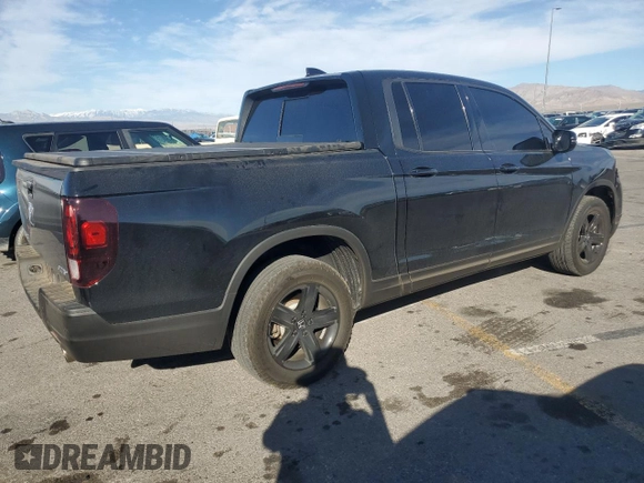 2023 Honda Ridgeline Black Edition with VIN 5FPYK3F81PB012950, listed as a Copart auction lot 48932835 with 26,269 mi miles and Salvage title. Bid and sale history available at DreamBid. Image 3.