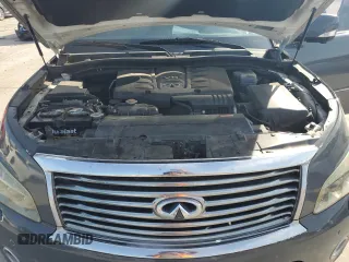 2012 Infiniti QX56 8-passenger with VIN JN8AZ2ND7C9715587, listed as a Copart auction lot 64508345 with 217,786 mi miles and Salvage title. Bid and sale history available at DreamBid. Image 12.