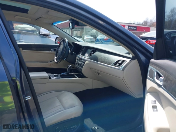 2016 Hyundai Genesis 3.8L with VIN KMHGN4JEXGU106388, listed as a IAAI auction lot 41781861 with 64,285 mi miles. Bid and sale history available at carsss.com. Image 5.