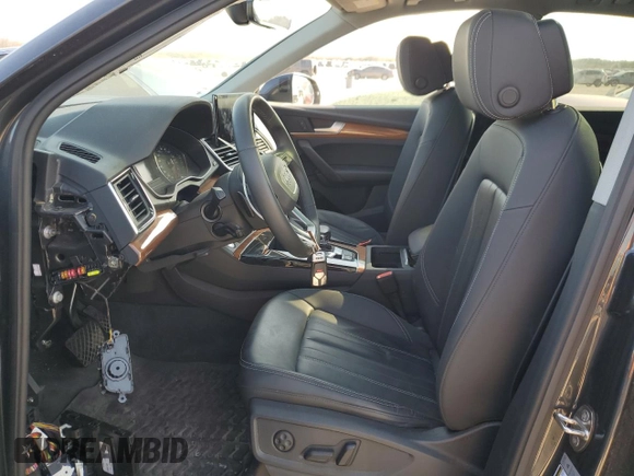2021 Audi Q5 with VIN WA1AABFY1M2107377, listed as a Copart auction lot 44348435 with 86,408 mi miles and Salvage title. Bid and sale history available at DreamBid. Image 7.