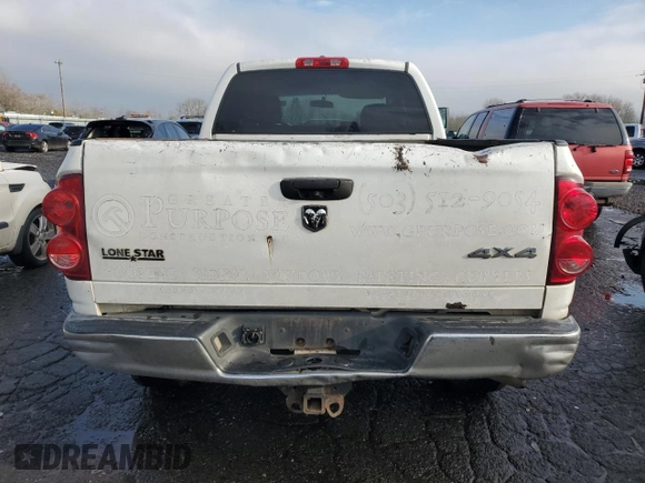 2007 Dodge Ram 2500 SLT with VIN 3D7KS28A47G840788, listed as a Copart auction lot 88069635 with 352,227 mi miles and Clean Title. Bid and sale history available at carsss.com. Image 6.