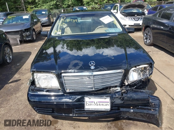1998 Mercedes-Benz S-Class with VIN WDBGA33G4WA391919, listed as a IAAI auction lot 40139391 with 99,744 mi miles. Bid and sale history available at carsss.com. Image 12.
