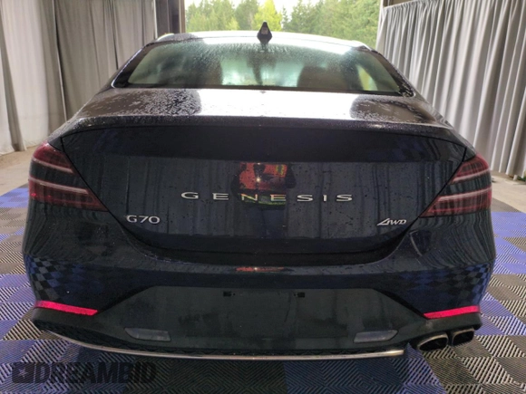 2023 Genesis G70 2.0T with VIN KMTG34TA0PU132391, listed as a Copart auction lot 72075974 with 17,479 mi miles and Salvage Title. Bid and sale history available at DreamBid. Image 6.