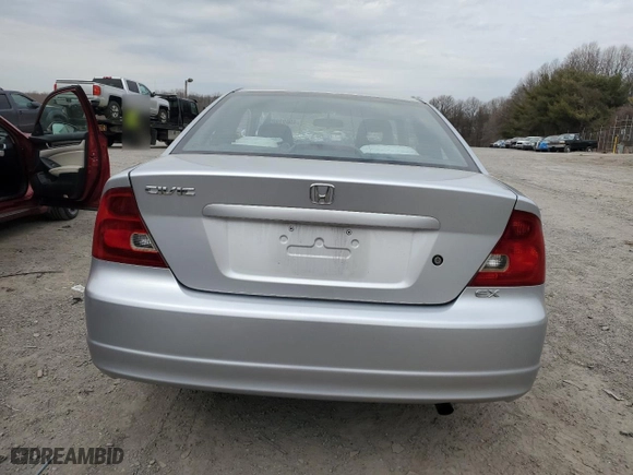 2002 Honda Civic EX with VIN 1HGEM21092L023431, listed as a Copart auction lot 45093905 with 189,826 mi miles and Salvage Title. Bid and sale history available at carsss.com. Image 6.