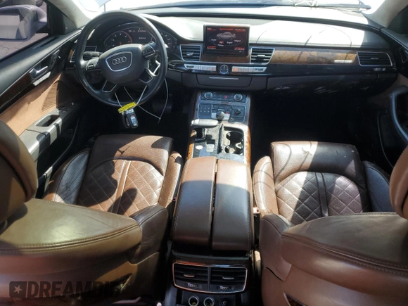2014 Audi A8 4.0T with VIN WAUR2AFD9EN004542, listed as a Copart auction lot 50818845 with 75,908 mi miles and Salvage Title. Bid and sale history available at DreamBid. Image 8.