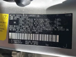 2006 Toyota Highlander w/3rd Row with VIN JTEEP21A160151793, listed as a IAAI auction lot 42100756 with 219,019 mi miles. Bid and sale history available at carsss.com. Image 9.