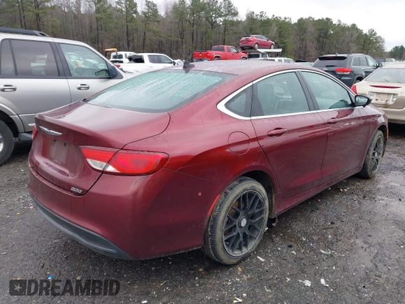 2016 Chrysler 200 LX with VIN 1C3CCCFB3GN189274, listed as a IAAI auction lot 41536722 with 207,279 mi miles. Bid and sale history available at carsss.com. Image 4.
