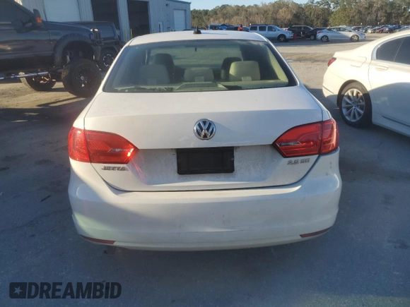 2012 Volkswagen Jetta Sedan SE w/Convenience & Sunroof with VIN 3VWDX7AJ6CM383180, listed as a Copart auction lot 84595134 with 0 mi miles and Salvage Title. Bid and sale history available at carsss.com. Image 6.