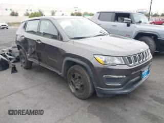 2018 Jeep Compass Sport with VIN 3C4NJCAB6JT502651, listed as a IAAI auction lot 42100724 with 84,238 mi miles and . Bid and sale history available at DreamBid. Image 1.