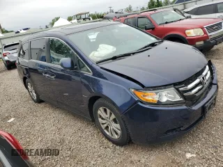 2014 Honda Odyssey EX-L with VIN 5FNRL5H61EB015958, listed as a Copart auction lot 62747765 with Not provided miles and Salvage title. Bid and sale history available at DreamBid. Image 4.