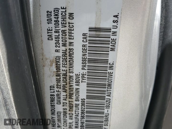 2003 Subaru Legacy Outback с VIN 4S3BH675836623695, выставлен на аукционе Copart как лот 54181335 с пробегом 236 103 миль миль и Списание • Salvage title. История ставок и продаж доступна на DreamBid. Изображение 14.