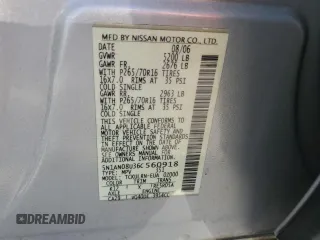 2006 Nissan Xterra SE with VIN 5N1AN08U36C560918, listed as a Copart auction lot 52767145 with Not Provided miles and Clean Title. Bid and sale history available at carsss.com. Image 13.