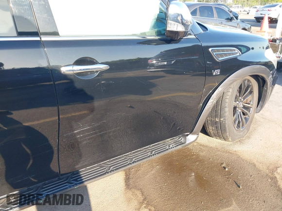 2017 Nissan Armada Platinum with VIN JN8AY2NEXH9705168, listed as a IAAI auction lot 42050793 with 124,907 mi miles. Bid and sale history available at carsss.com. Image 6.