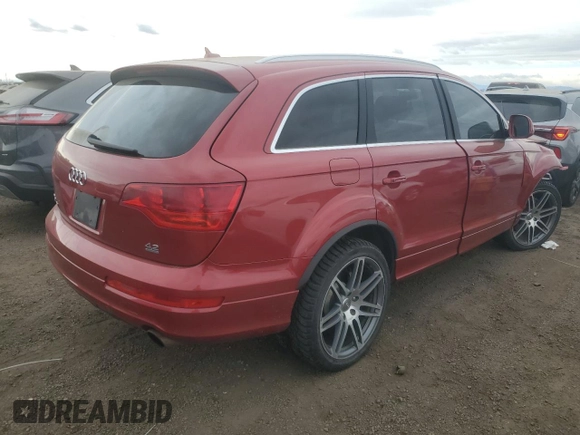 2008 Audi Q7 4.2L Premium with VIN WA1EV74L48D032565, listed as a Copart auction lot 84498974 with 0 mi miles and Salvage Title. Bid and sale history available at carsss.com. Image 3.