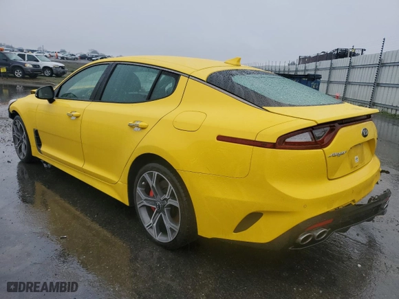 2018 Kia Stinger GT with VIN KNAE35LC0J6020356, listed as a Copart auction lot 44130985 with 99,938 mi miles and Salvage Title. Bid and sale history available at carsss.com. Image 2.