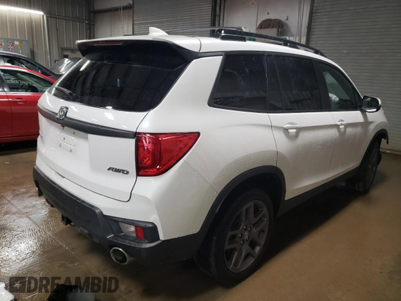 2023 Honda Passport EX-L z VIN 5FNYF8H59PB011459, wystawiony jako Copart lot #80345424 z przebiegiem 23 050 mil mil oraz Szkoda całkowita • Salvage title. Historia ofert i sprzedaży dostępna na DreamBid. Obrazek 3.