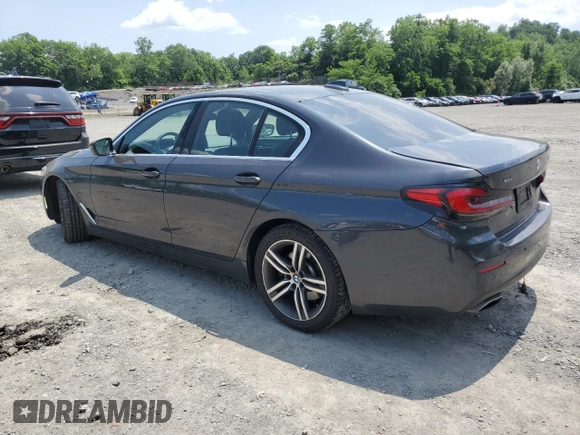 2021 BMW 5 Series 530i xDrive with VIN WBA13BJ01MWW93568, listed as a Copart auction lot 61368935 with 107,638 mi miles and Salvage title. Bid and sale history available at DreamBid. Image 2.