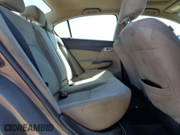 2013 Honda Civic EX with VIN 2HGFB2F8XDH506211, listed as a Copart auction lot 53776415 with 70,290 mi miles and Salvage Title. Bid and sale history available at DreamBid. Image 10.