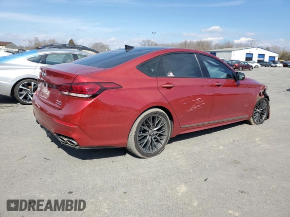 2019 Genesis G80 3.3T Sport with VIN KMTFN4JBXKU313170, listed as a Copart auction lot 46448725 with 31,037 mi miles and Salvage Title. Bid and sale history available at carsss.com. Image 3.