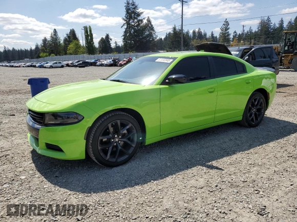 2023 Dodge Charger SXT z VIN 2C3CDXBGXPH592389, wystawiony jako Copart lot #54956945 z przebiegiem 17 876 mil mil oraz Szkoda całkowita • Salvage title. Historia ofert i sprzedaży dostępna na DreamBid. Obrazek 1.