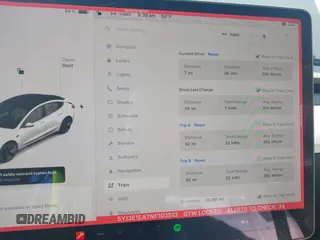 2022 Tesla Model 3 with VIN 5YJ3E1EA7NF103513, listed as a IAAI auction lot 41643592 with 35,631 mi miles and . Bid and sale history available at DreamBid. Image 17.