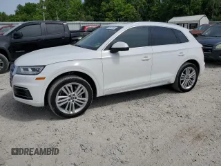 2018 Audi Q5 Premium Plus with VIN WA1BNAFY1J2065663, listed as a Copart auction lot 60532595 with 109,785 mi miles and Salvage title. Bid and sale history available at DreamBid. Image 1.