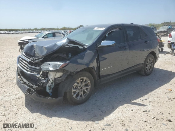 2018 Chevrolet Equinox LS with VIN 3GNAXHEV2JS504022, listed as a Copart auction lot 49602885 with 121,214 mi miles and Salvage Title. Bid and sale history available at carsss.com. Image 1.