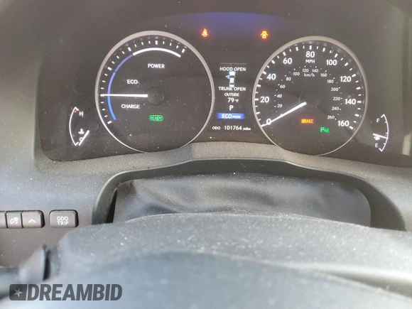 2014 Lexus ES 300h Hybrid with VIN JTHBW1GG6E2066904, listed as a Copart auction lot 51825105 with 101,764 mi miles and Salvage Title. Bid and sale history available at carsss.com. Image 9.