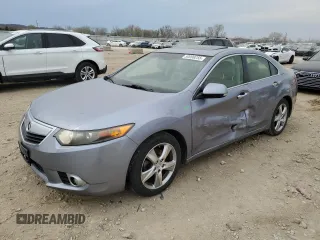 2012 Acura TSX Tech Pkg with VIN JH4CU2F62CC028957, listed as a Copart auction lot 50099255 with 129,410 mi miles and Salvage Title. Bid and sale history available at carsss.com. Image 1.