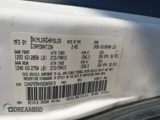 2005 Dodge Caravan SE with VIN 1D4GP25R45B305819, listed as a IAAI auction lot 41011300 with 229,466 mi miles and . Bid and sale history available at carsss.com. Image 9.