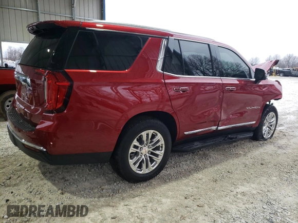 2023 GMC Yukon SLT with VIN 1GKS2BKD9PR556297, listed as a Copart auction lot 86362104 with 11,039 mi miles and Salvage Title. Bid and sale history available at carsss.com. Image 3.