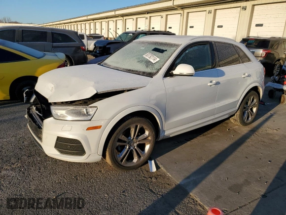 2017 Audi Q3 Premium Plus z VIN WA1JCCFSXHR005908, wystawiony jako Copart lot #83792114 z przebiegiem 139 843 mil mil oraz Szkody całkowita. Historia ofert i sprzedaży dostępna na DreamBid. Obrazek 1.