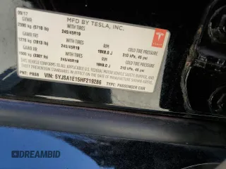 2017 Tesla Model S 60 с VIN 5YJSA1E15HF219286, выставлен на аукционе Copart как лот 66682705 с пробегом 44 923 миль миль и Списание • Salvage title. История ставок и продаж доступна на DreamBid. Изображение 12.