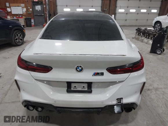 2020 BMW M8 with VIN WBSGV0C06LCE47698, listed as a IAAI auction lot 41457199 with 50,772 mi miles. Bid and sale history available at carsss.com. Image 16.