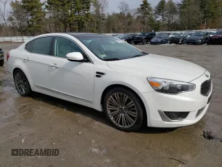 2015 Kia Cadenza Premium with VIN KNALN4D79F5191682, listed as a Copart auction lot 47281005 with 118,614 mi miles and Clean Title. Bid and sale history available at carsss.com. Image 4.