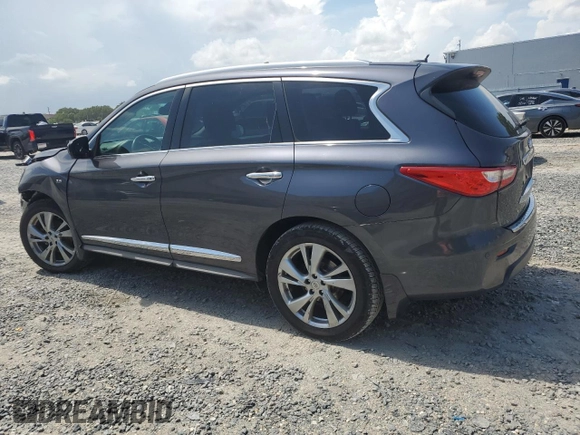 2014 Infiniti QX60 with VIN 5N1AL0MN1EC523322, listed as a Copart auction lot 58406745 with 156,217 mi miles and Salvage title. Bid and sale history available at DreamBid. Image 2.