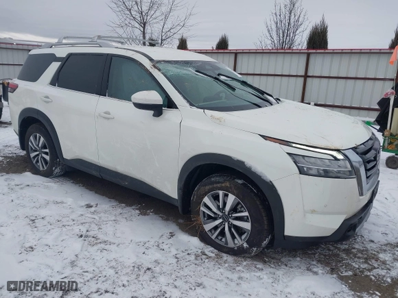 2024 Nissan Pathfinder SL with VIN 5N1DR3CC8RC230407, listed as a IAAI auction lot 41501014 with 5,285 mi miles. Bid and sale history available at carsss.com. Image 1.