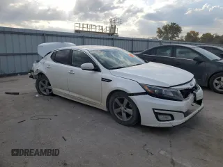 2015 Kia Optima LX with VIN KNAGM4A71F5598582, listed as a Copart auction lot 77694334 with 0 mi miles and Salvage Title. Bid and sale history available at carsss.com. Image 4.