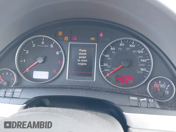 2006 Audi A4 with VIN WAUDH98EX6A131208, listed as a IAAI auction lot 41207598 with 181,811 mi miles and . Bid and sale history available at DreamBid. Image 7.