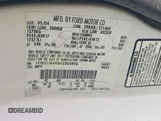 2004 Ford Explorer с VIN 1FMZU84K84ZB05856, выставлен на аукционе IAAI как лот 42557804 с пробегом 145 464 миль миль и . История ставок и продаж доступна на DreamBid. Изображение 9.