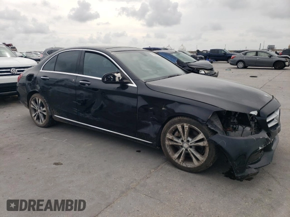 2015 Mercedes-Benz C 300 with VIN 55SWF4JB9FU082657, listed as a Copart auction lot 55466575 with 109,254 mi miles and Salvage Title. Bid and sale history available at DreamBid. Image 4.