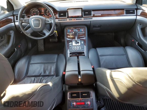 2010 Audi A8 with VIN WAURVAFA2AN008181, listed as a Copart auction lot 88643975 with 109,506 mi miles and Salvage title. Bid and sale history available at DreamBid. Image 8.