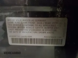 2009 Volkswagen Passat z VIN WVWXK73C39E051595, wystawiony jako Copart lot #76318454 z przebiegiem 155 892 mil mil oraz Nie do naprawy • Non repairable. Historia ofert i sprzedaży dostępna na DreamBid. Obrazek 12.