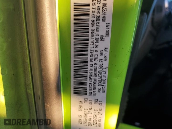 2013 Jeep Wrangler Rubicon 10th Anniversary with VIN 1C4BJWCG0DL506174, listed as a Copart auction lot 85300514 with 133,974 mi miles and Salvage Title. Bid and sale history available at DreamBid. Image 13.