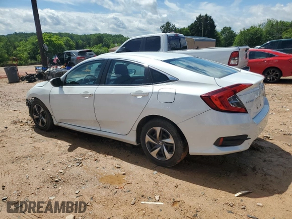 2020 Honda Civic LX z VIN 2HGFC2F64LH592299, wystawiony jako Copart lot #57040525 z przebiegiem 154 093 mil mil oraz Szkoda całkowita • Salvage title. Historia ofert i sprzedaży dostępna na DreamBid. Obrazek 2.
